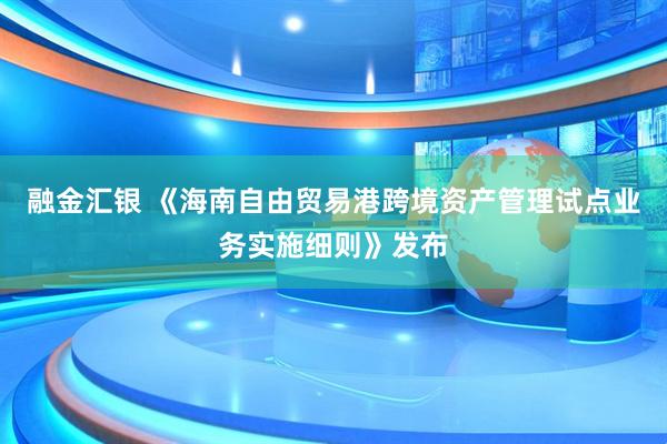 融金汇银 《海南自由贸易港跨境资产管理试点业务实施细则》发布