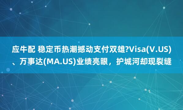 应牛配 稳定币热潮撼动支付双雄?Visa(V.US)、万事达(MA.US)业绩亮眼，护城河却现裂缝